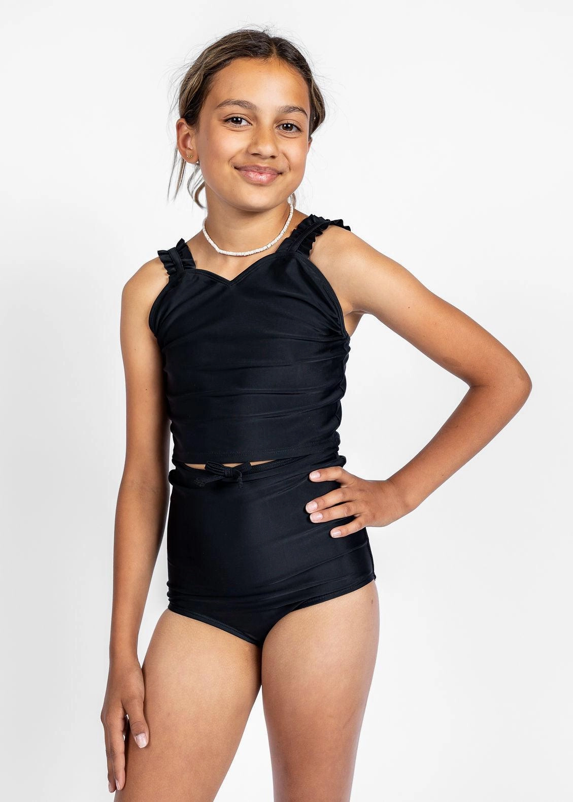 Black | Youth Ripple Top
