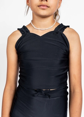 Black | Youth Ripple Top