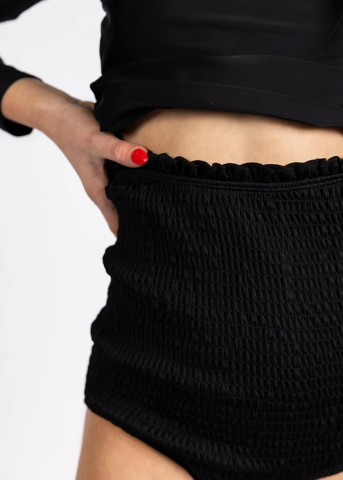 Black | Youth Smocked Bottoms