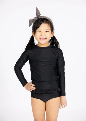 Black| Mini Rashguard Top (Unisex)