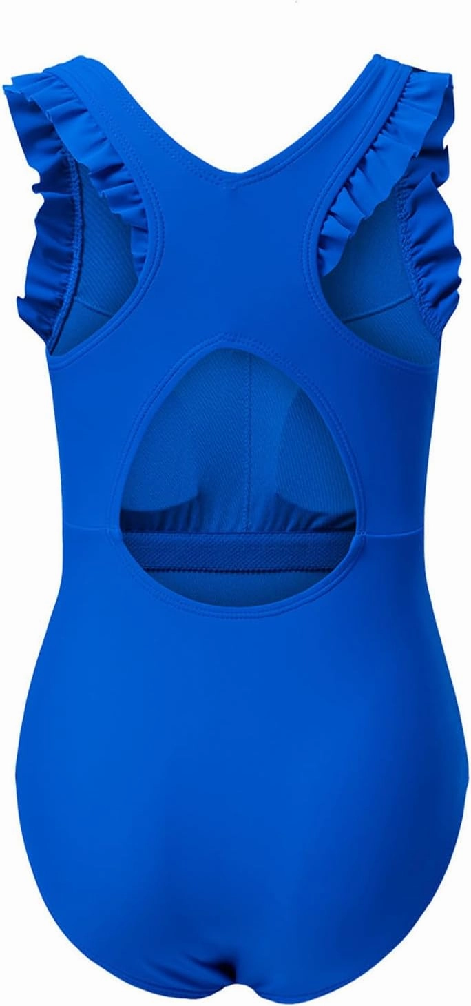 blibean Kid Girls Swimsuit One Piece Ruffle Sleeve Bathing Suits 6-15 Year