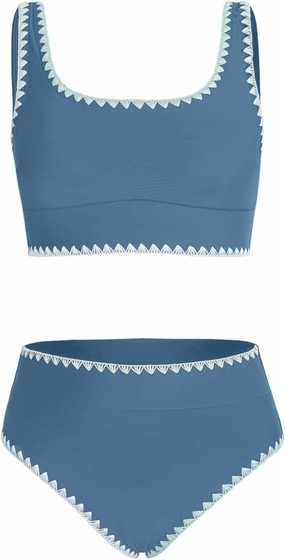 blibean Teen Girls Swimsuits Two Piece Bikini Sets with Chest Pad Size 6-15 Years