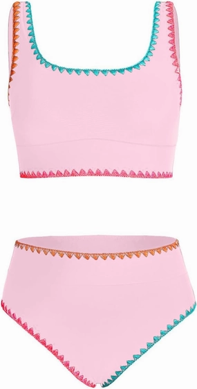 blibean Teen Girls Swimsuits Two Piece Bikini Sets with Chest Pad Size 6-15 Years