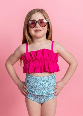 Blue Ditsy Floral | Mini Mid-Ruffle Bottoms