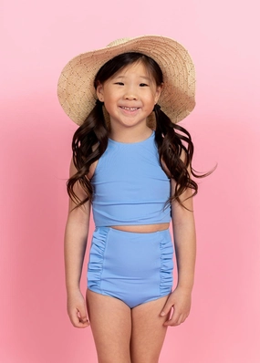 Blue Skies | Mini Down in Front Ruffle Bottoms