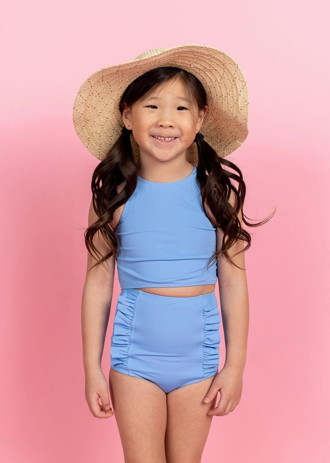 Blue Skies | Mini Down in Front Ruffle Bottoms