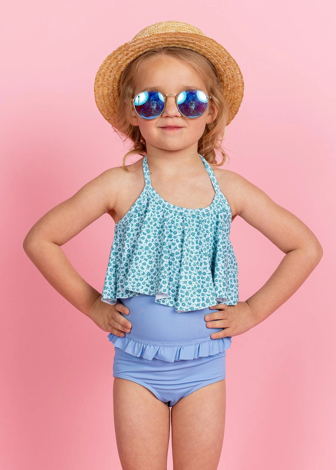 Blue Skies | Mini Mid-Ruffle Bottoms