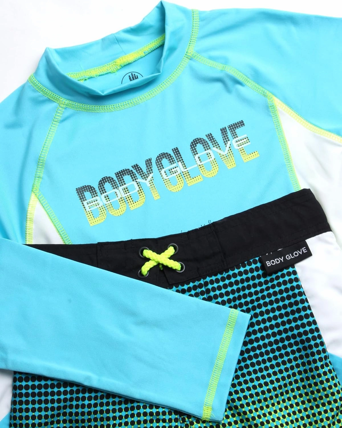 Body Glove Boys Swim Set - 2 Piece UPF 50  Swim Trunks and Rash Guard for Boys Kids Swimwear Set (Sizes: 4-12)