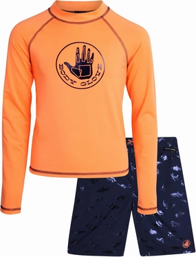 Body Glove Boys Swim Set - Boys Swim Trunks with Rash Guard UPF50  2 Piece Bathing Suits with Shorts Swimsuit Set (Size 4-12)