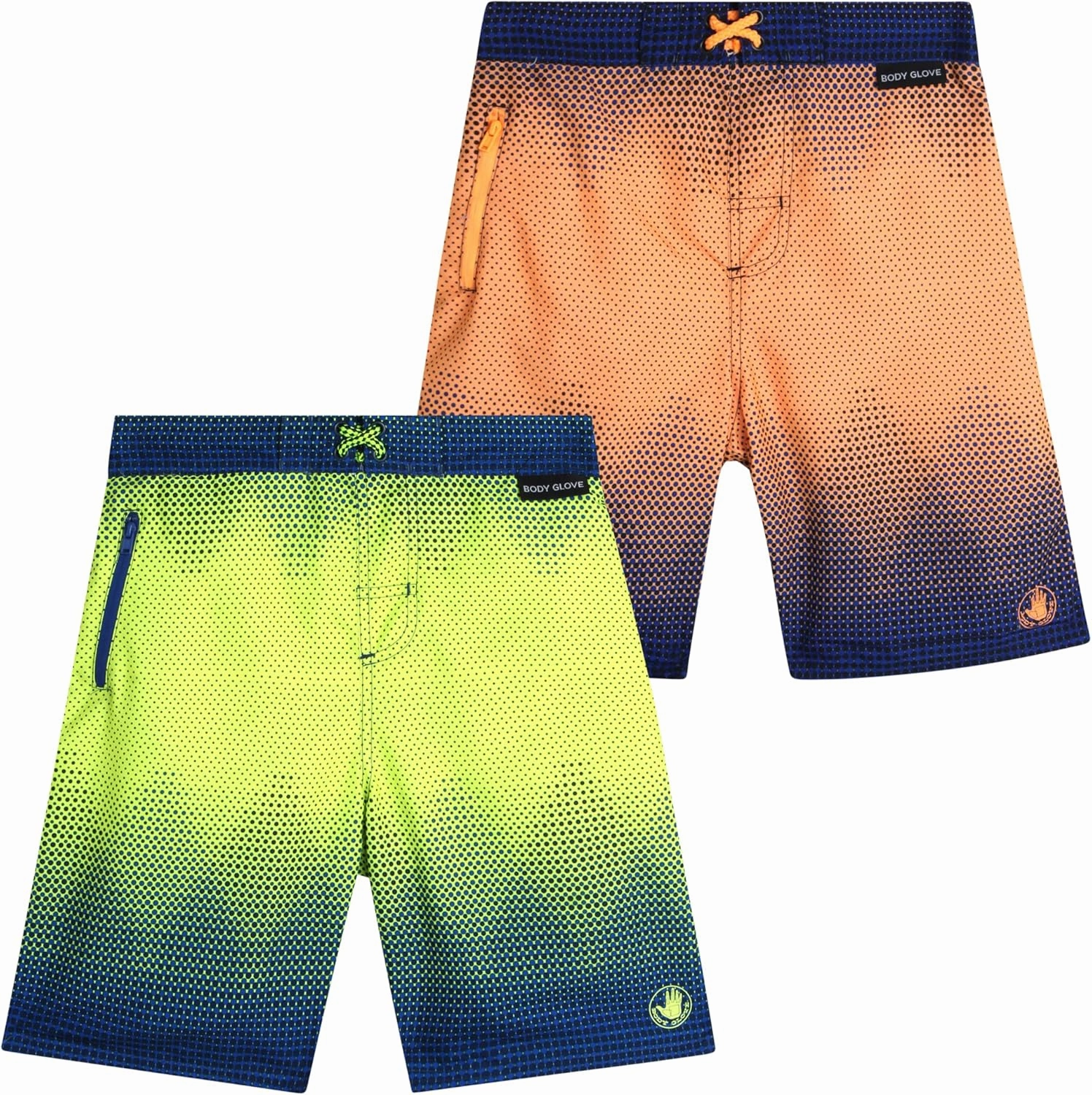 Body Glove Boys Swim Trunks - 2 Pack UPF 50  Quick Dry Board Shorts Bathing Suit Kids Swimwear with Pockets (Sizes: 8-18)