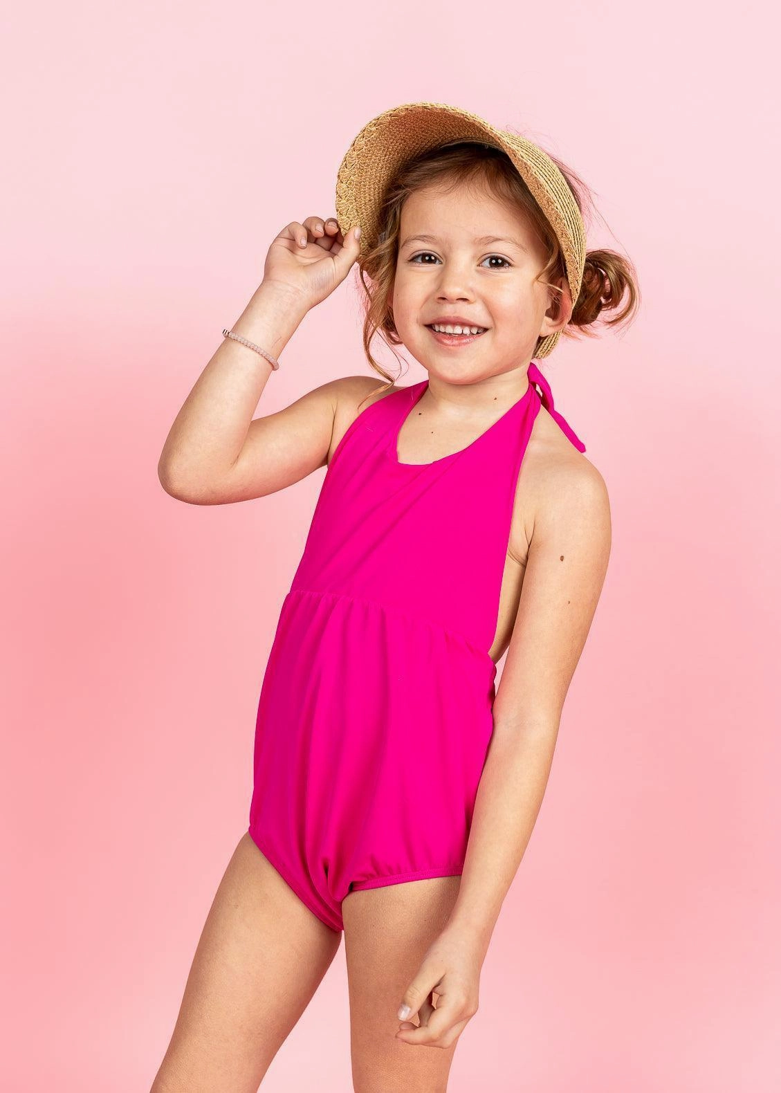 Bold Fuchsia | Mini Romper One-Piece