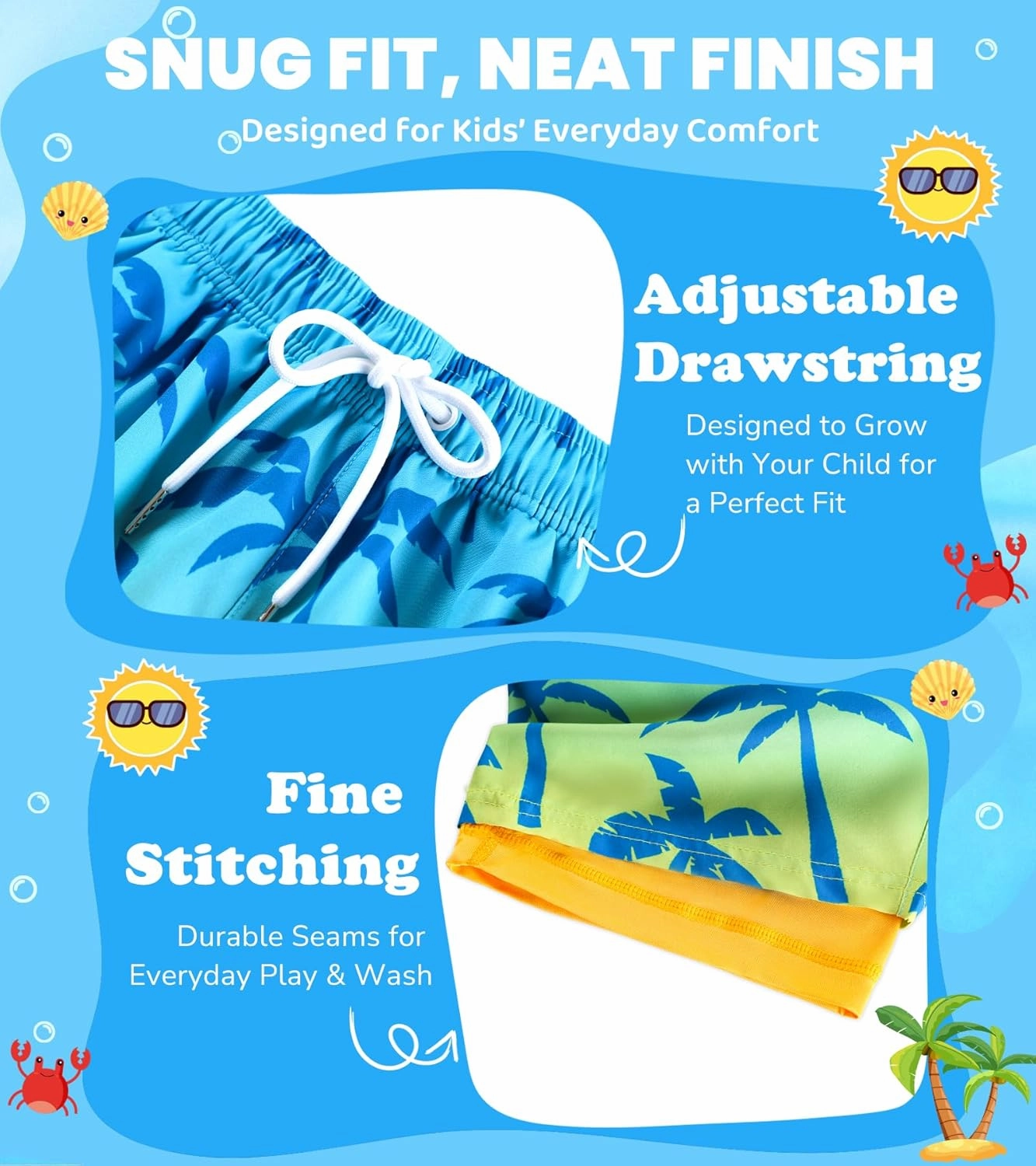 Boys Bathing Suits Anti-Chafe Boys Swim Trunks with Compression Liner Boy Swim Shorts Quick Dry Youth Swimsuit Size 8-16