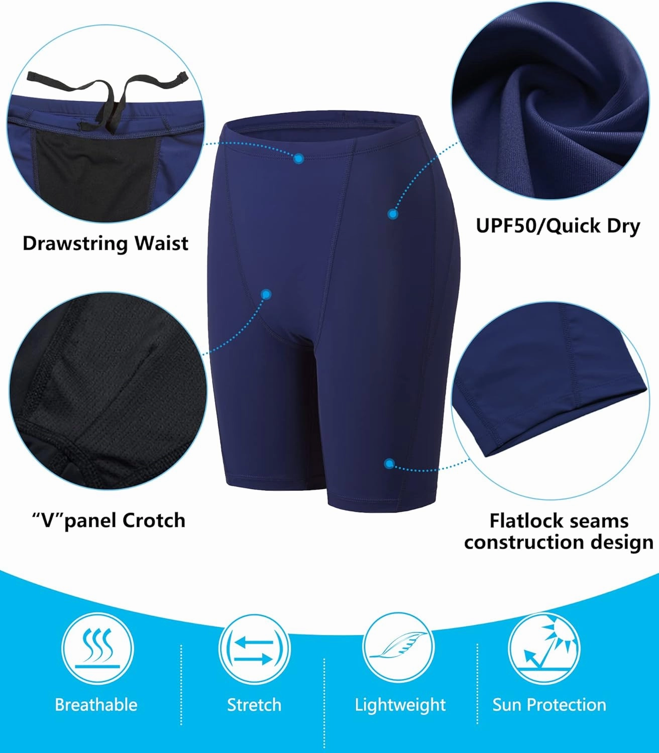 Boys Swim Jammers - Youth Competitive Swim Racing Team Swimming Shorts Swimsuit Trunks Bathing Suit Quick Dry UPF 50 