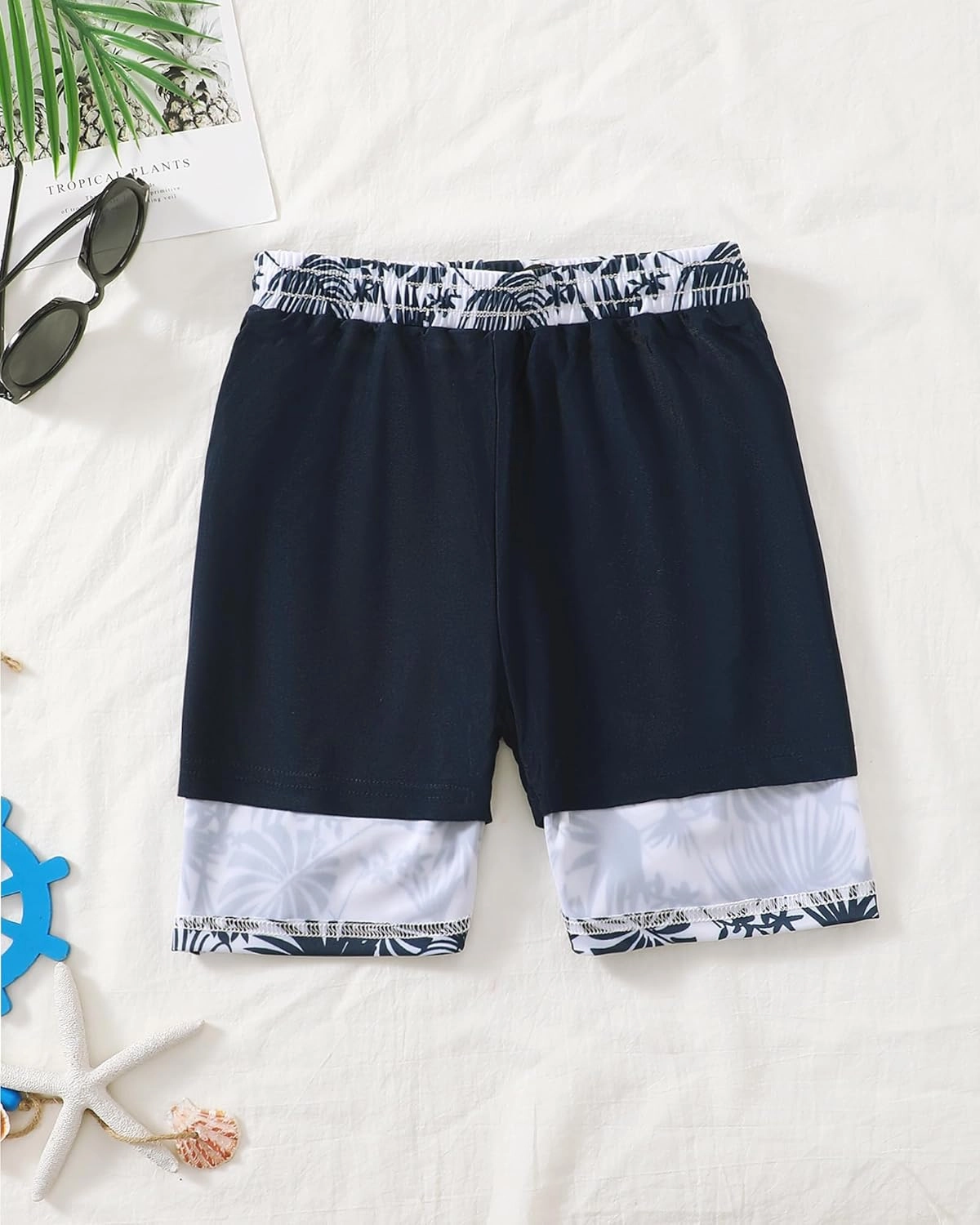 Boys Swim Trunks 2-16 Years Compression Liner Swimsuit Shorts fo Kids Quick-Dry Stretch Swimwear (Includes Swim Cap)