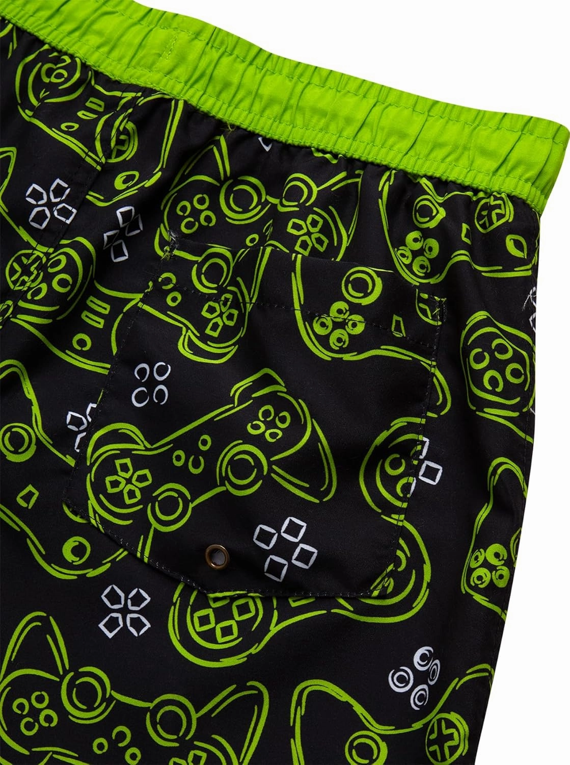 Boys Swim Trunks - 2 Pack Quick Dry Printed Boys Board Shorts Bathing Suit Kids Swimwear with Pockets (Size:8-18)