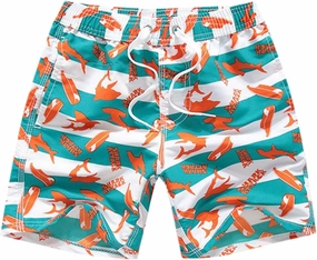 Boys Swim Trunks Baggy Lightweight Breathable Quick Dry Casual Board Shorts Drawstring Elastic Waist Trendy Swimwear