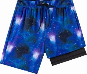 Boys Swim Trunks, Bathing Suit with Compression Liner, UPF 50 , Beach Shorts for 5-16 Years