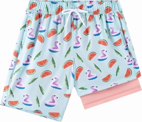 Boys Swim Trunks, Bathing Suit with Compression Liner, UPF 50 , Beach Shorts for 5-16 Years