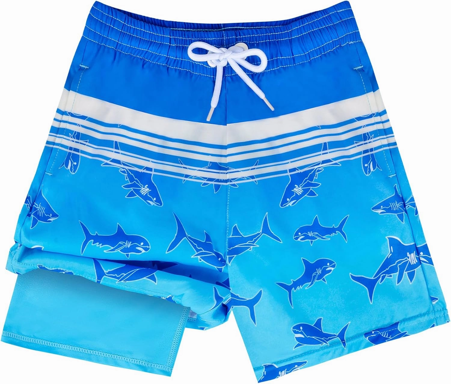 Boys Swim Trunks Bathing Suit Youth Teen Boys Swimming Trunks with Compression Liner Kids Swimsuit Board Shorts 7-16