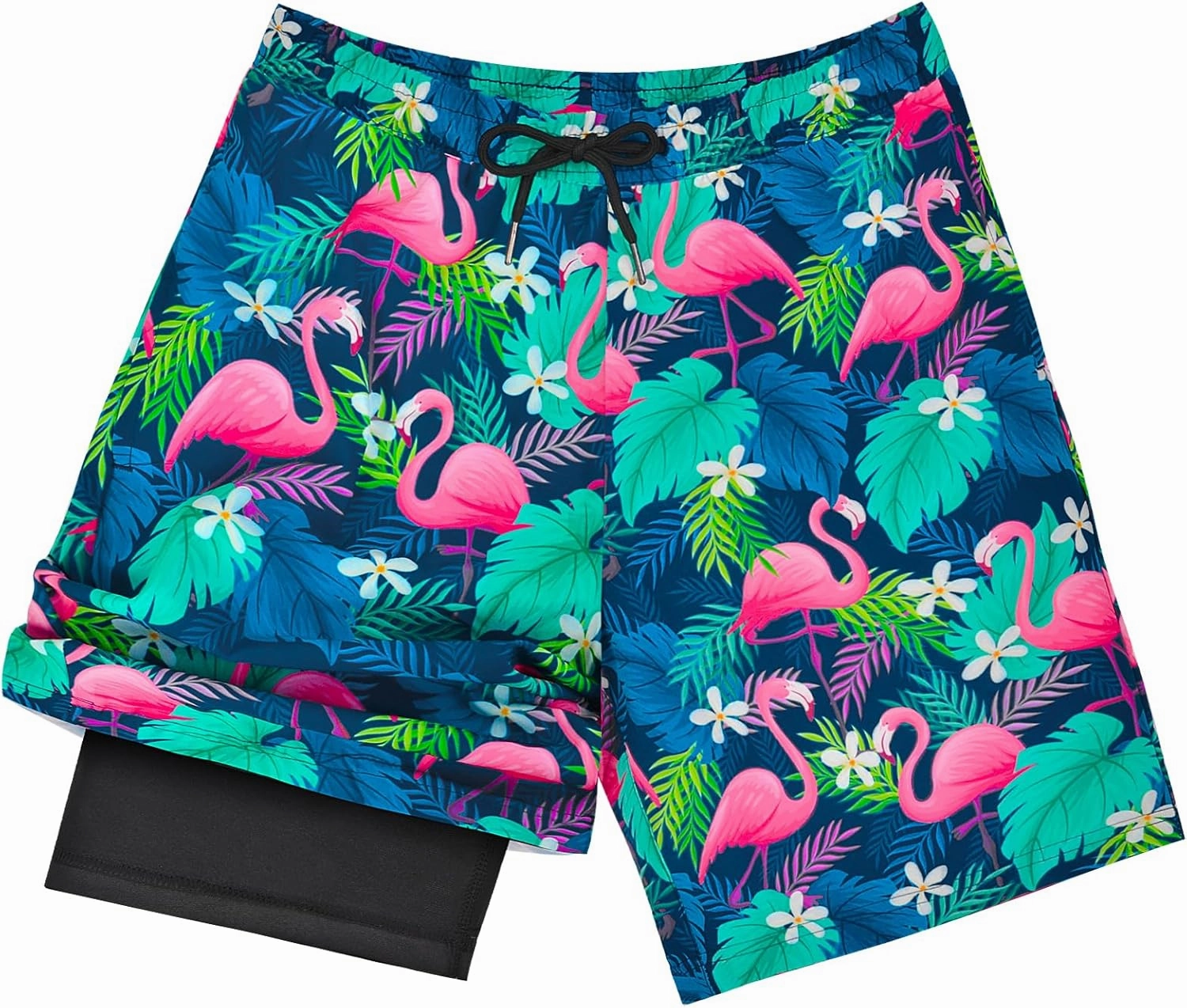 Boys Swim Trunks Bathing Suit Youth Teen Boys Swimming Trunks with Compression Liner Kids Swimsuit Board Shorts 7-16