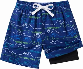 Boys Swim Trunks Compression Liner Bathing Suit Quick Dry Swimsuit 5-18T