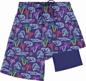 Boys Swim Trunks Compression Liner Swim Shorts Quick Dry Bathing Suit with Boxer Brief Anti-Chafe Boy Swimwear