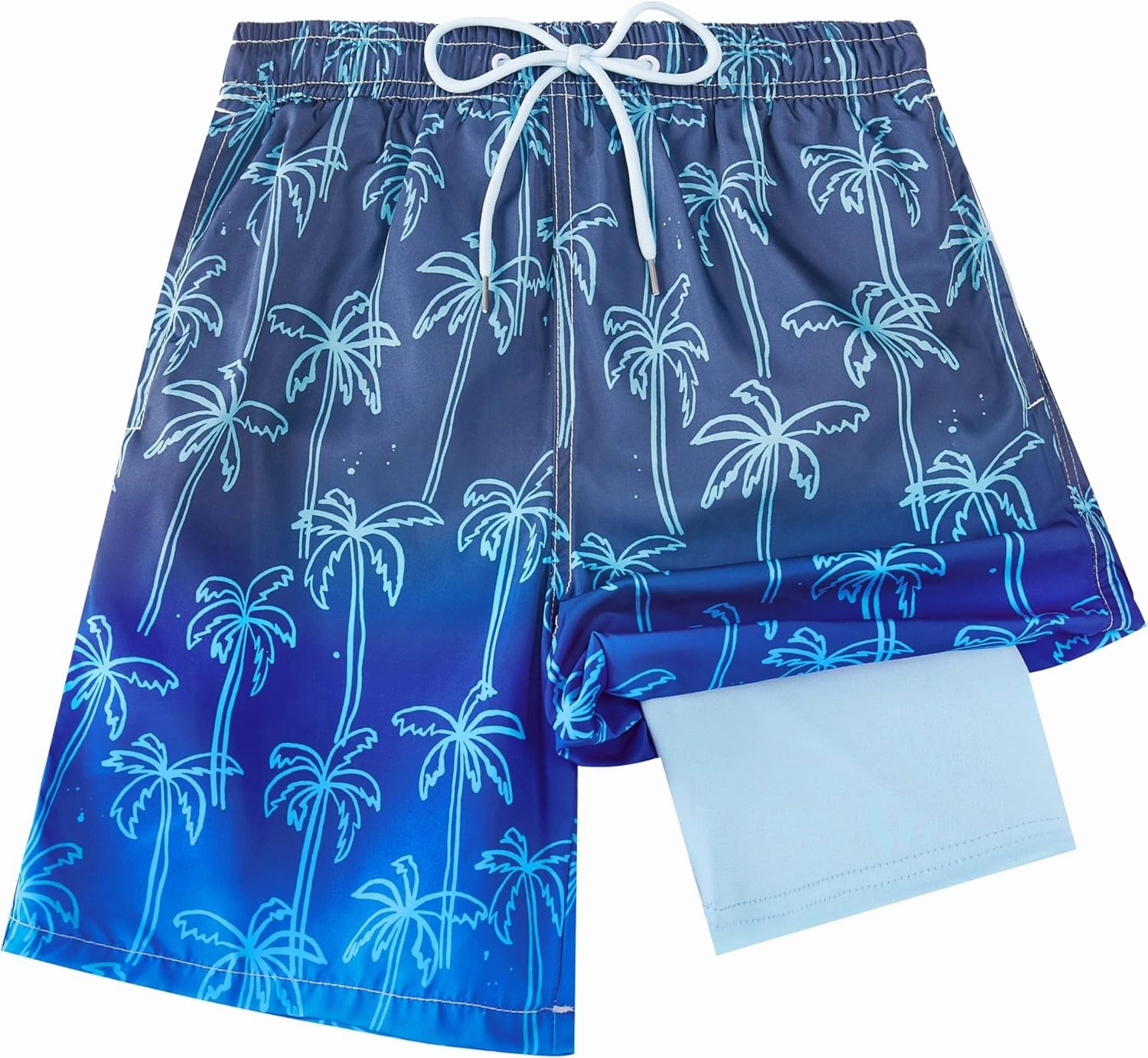 Boys Swim Trunks Compression Liner Swim Shorts Quick Dry Bathing Suit with Boxer Brief Anti-Chafe Boy Swimwear