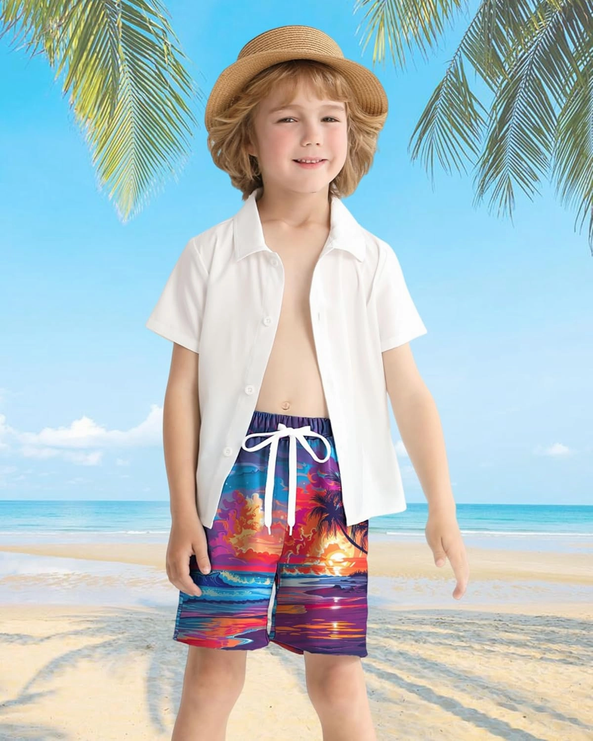 Boys Swim Trunks Quick Dry Compression Liner Swimsuit Shorts Kids Bathing Suit with Pocket UPF 50  Swimwear 5-10 Years