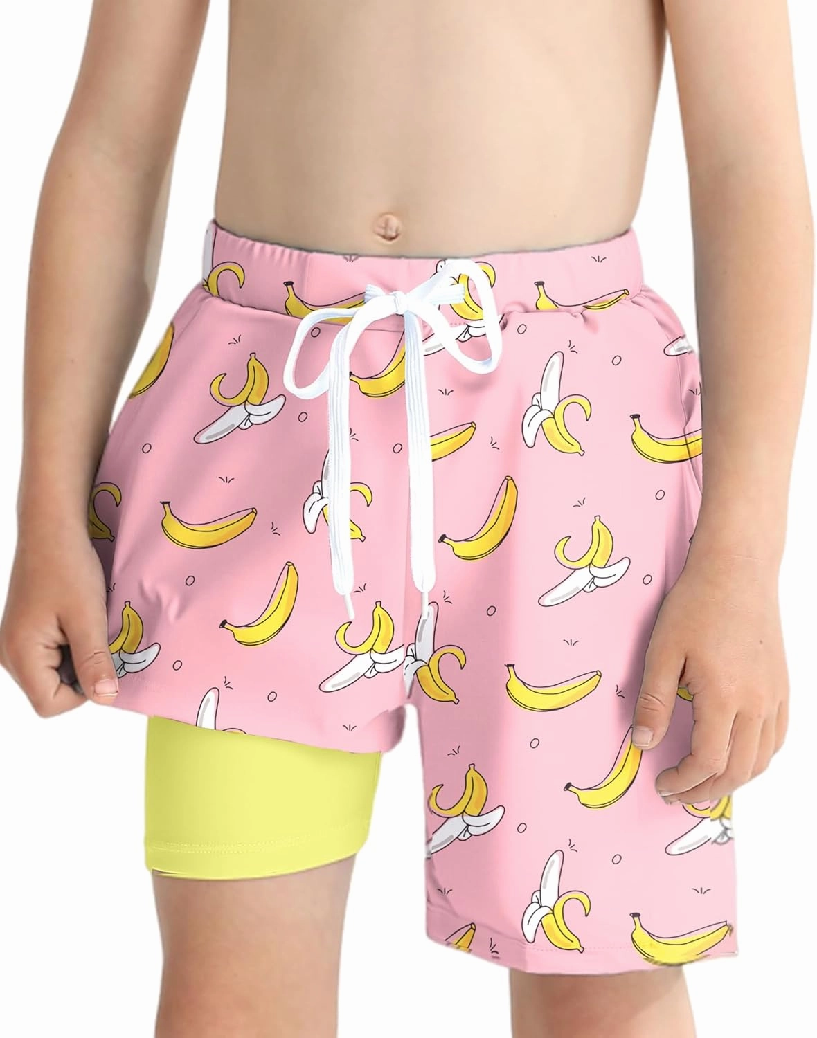 Boys Swim Trunks Quick Dry Compression Liner Swimsuit Shorts Kids Bathing Suit with Pocket UPF 50  Swimwear 5-10 Years