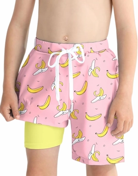 Boys Swim Trunks Quick Dry Compression Liner Swimsuit Shorts Kids Bathing Suit with Pocket UPF 50  Swimwear 5-10 Years