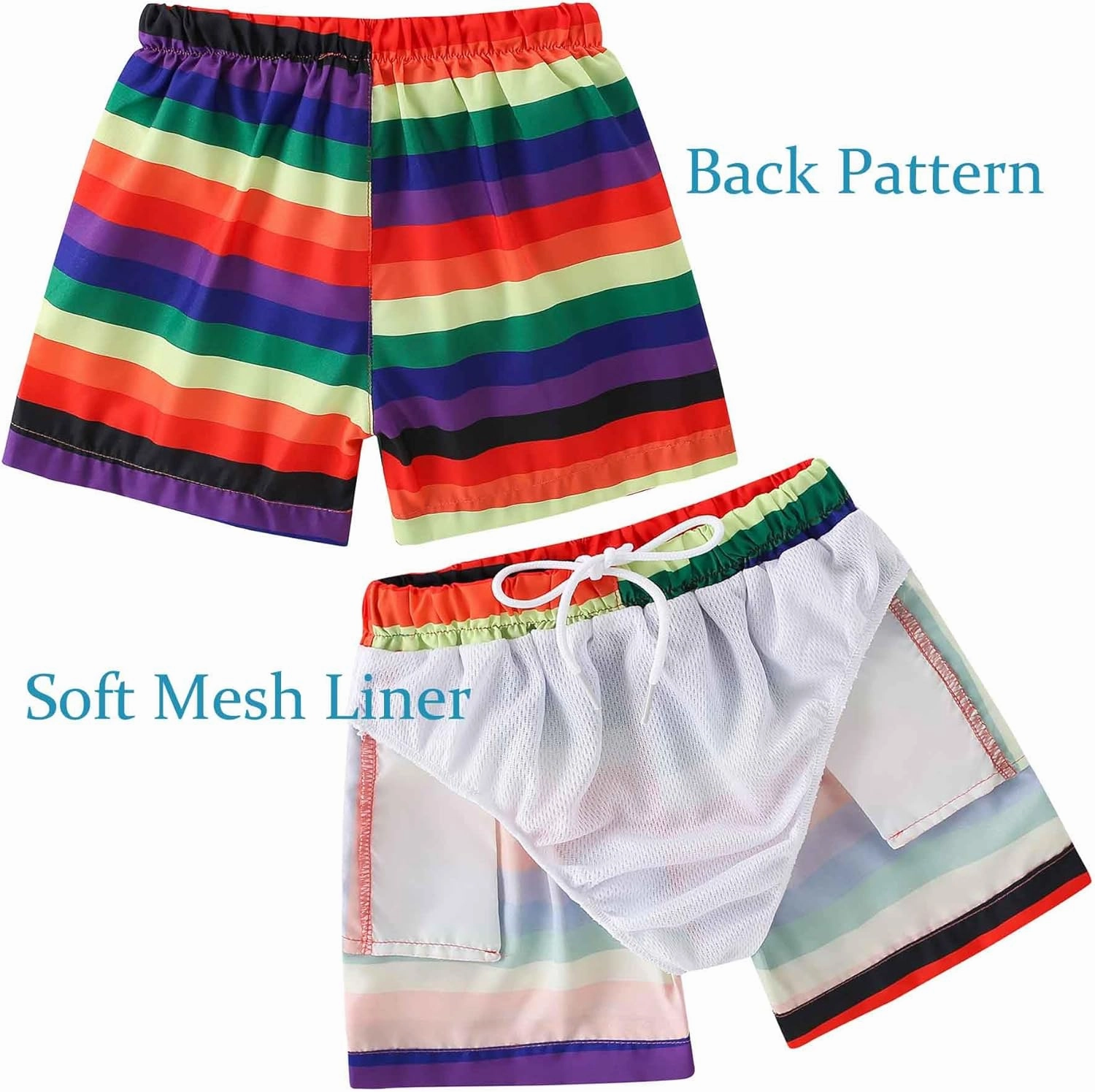 Boys Swim Trunks Quick Dry Swim Board Shorts Toddler Beach Lightweight Swimsuit Bottom for Kids 2-8Y