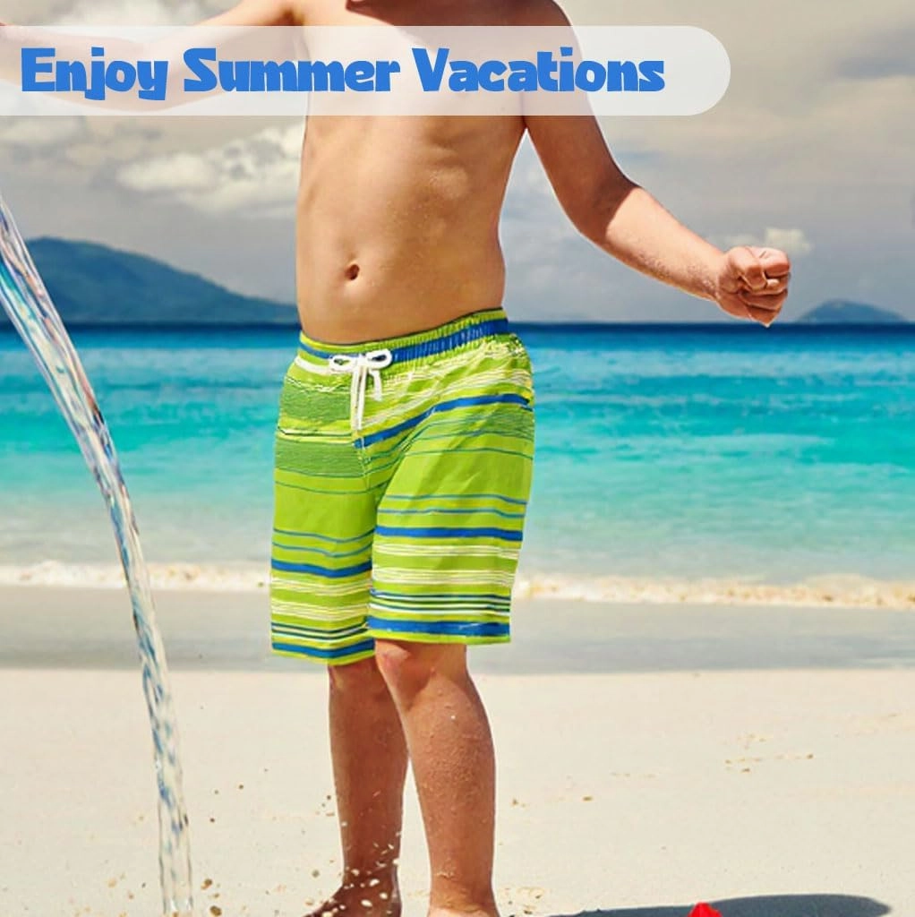 Boys Swim Trunks Toddler Boys Bathing Suit Swimming Shorts Kids Quick Dry Swimsuit Swimwear Beach Shorts 3-14 Years
