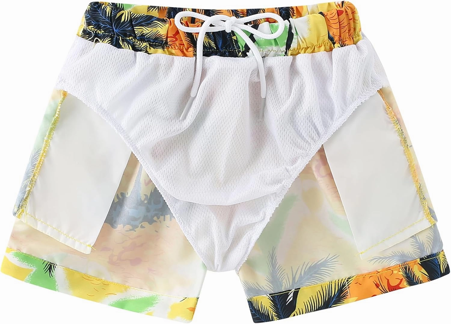 Boys Swim Trunks Toddler Broad Swim Shorts Quick Dry Kids Bathing Suit Boy Swimsuit Set with Pockets