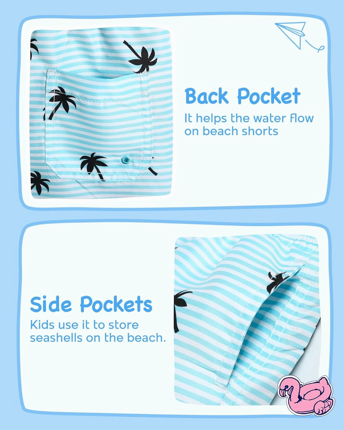 Boys Swim Trunks Toddler Swim Shorts with Mesh Lining Quick Dry Board Shorts Kids Bathing Suits Swimwear for 2-16T