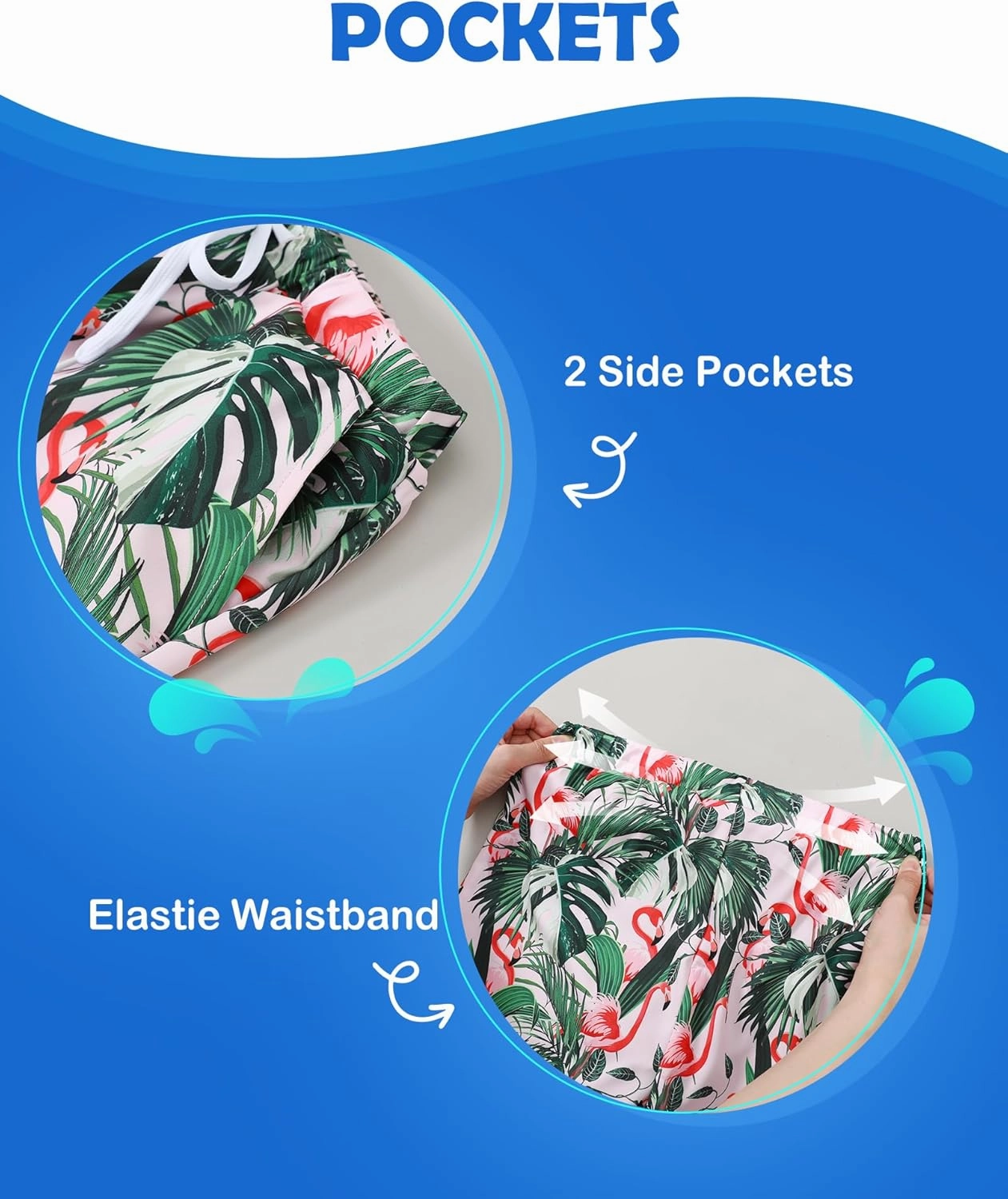 Boys Swim Trunks with Compression Liner Boy Stretch Quick Dry Swim Shorts Kids UPF 50  Beach Swimsuit 5-10 Years