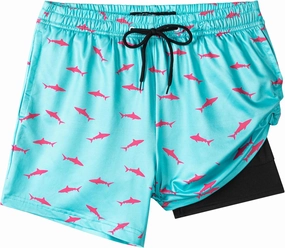 Boys Swim Trunks with Compression Liner Boys Stretch Swim Shorts Quick Dry 2 in 1 Beach Shorts 4-17 Y