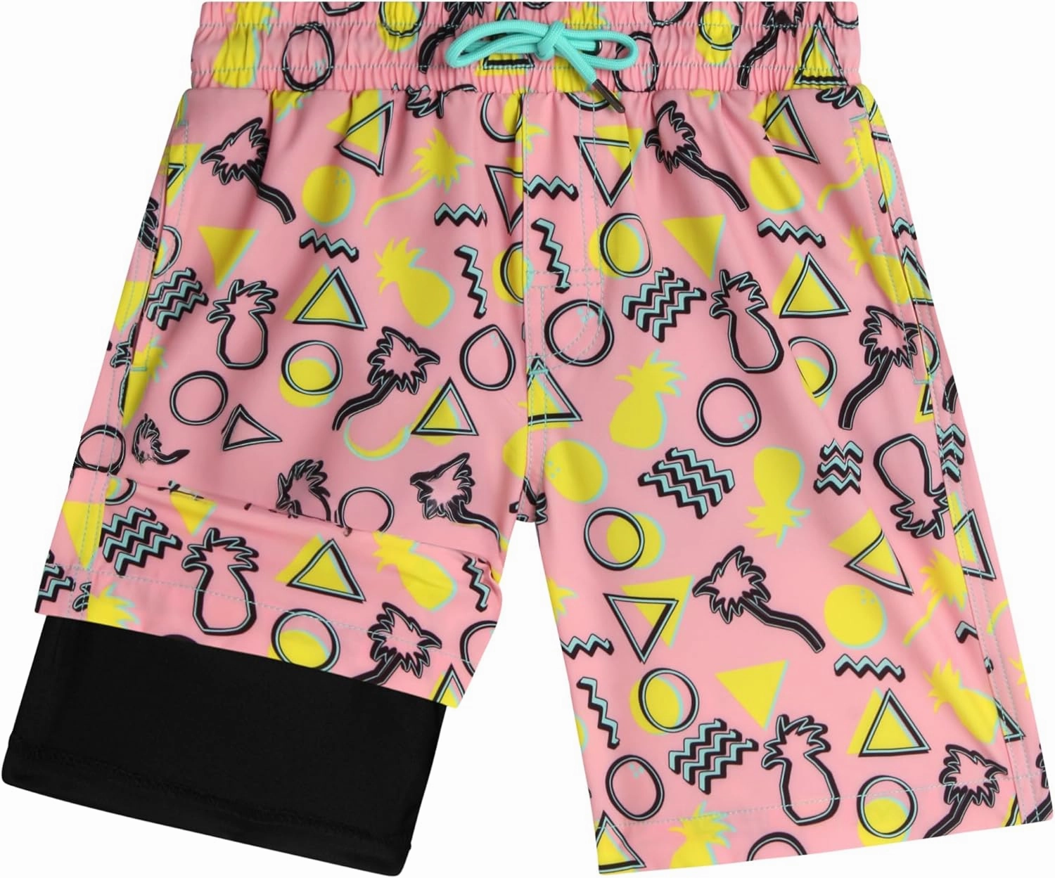 Boys Swim Trunks with Compression Liner Quick Dry 4-Way Stretch Bathing Suit (Sizes: 8-14)