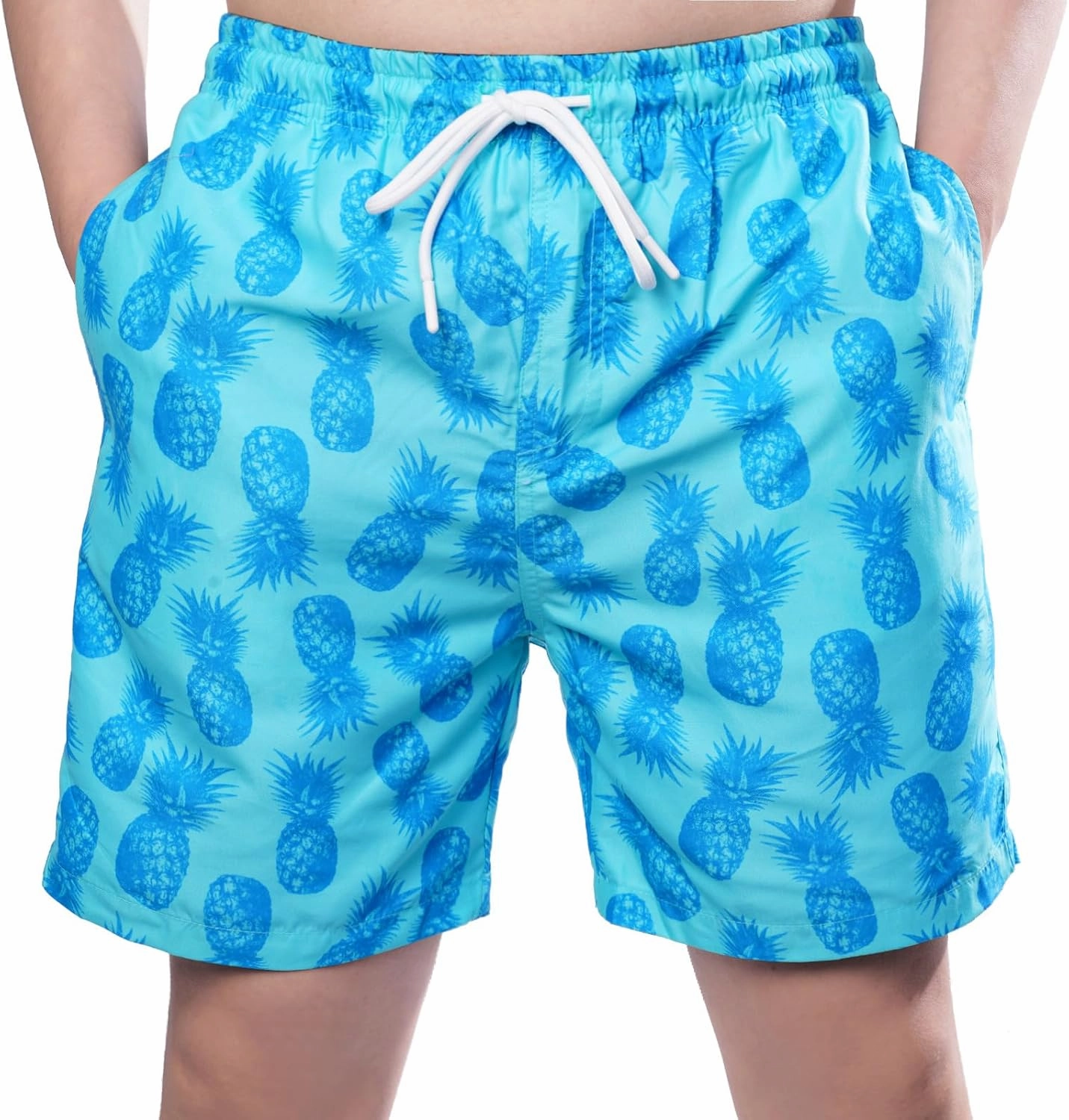 Boys Swim Trunks with Compression Liner Swim Shorts Quick Dry Swimming Trunks with Pockets 5-18 Years