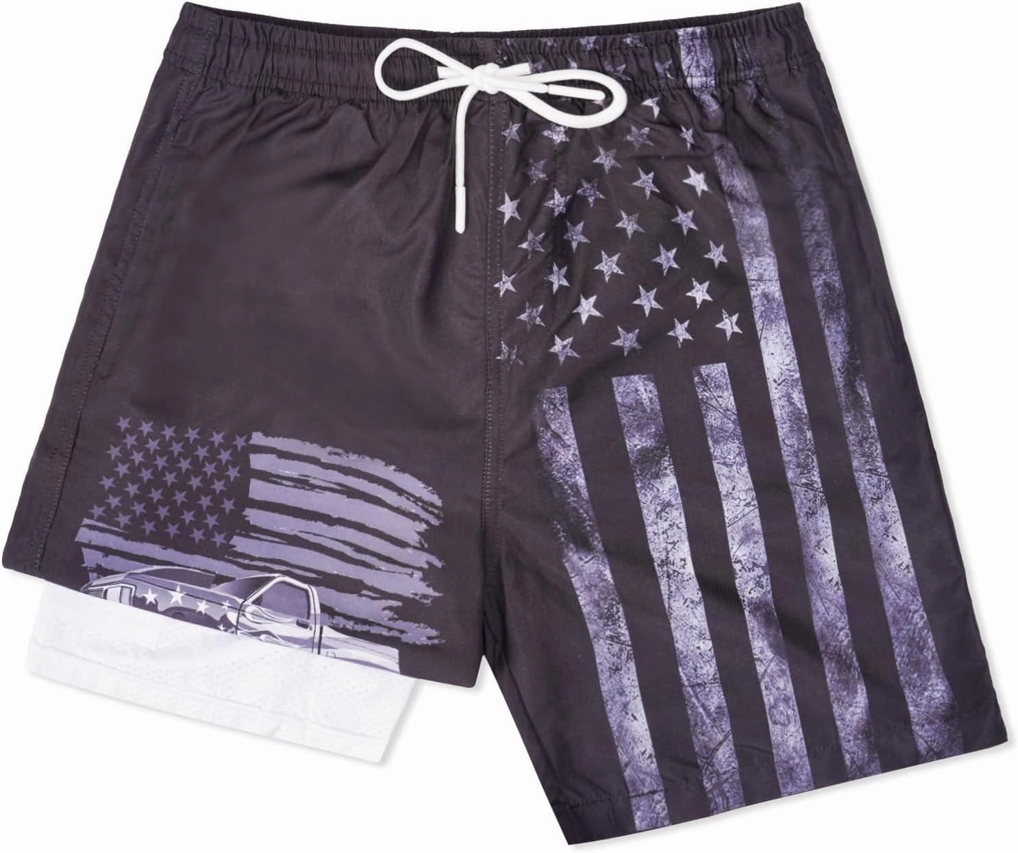 Boys Swim Trunks with Compression Liner Swim Shorts Quick Dry Swimming Trunks with Pockets 5-18 Years