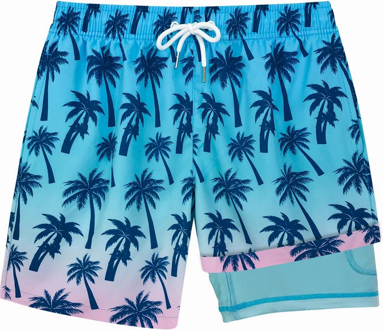 Boys Swimming Trunks with Compression Liner 2 in 1 Quick-Dry Swim Board Shorts with Pockets