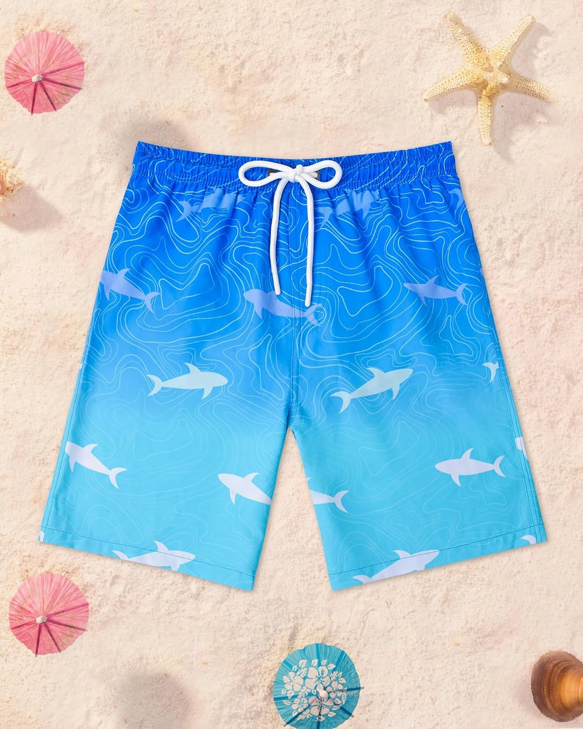 Boys Two Piece Rash Guard and Swim Trunks Outfit Set Kids Short Sleeve Swimsuit