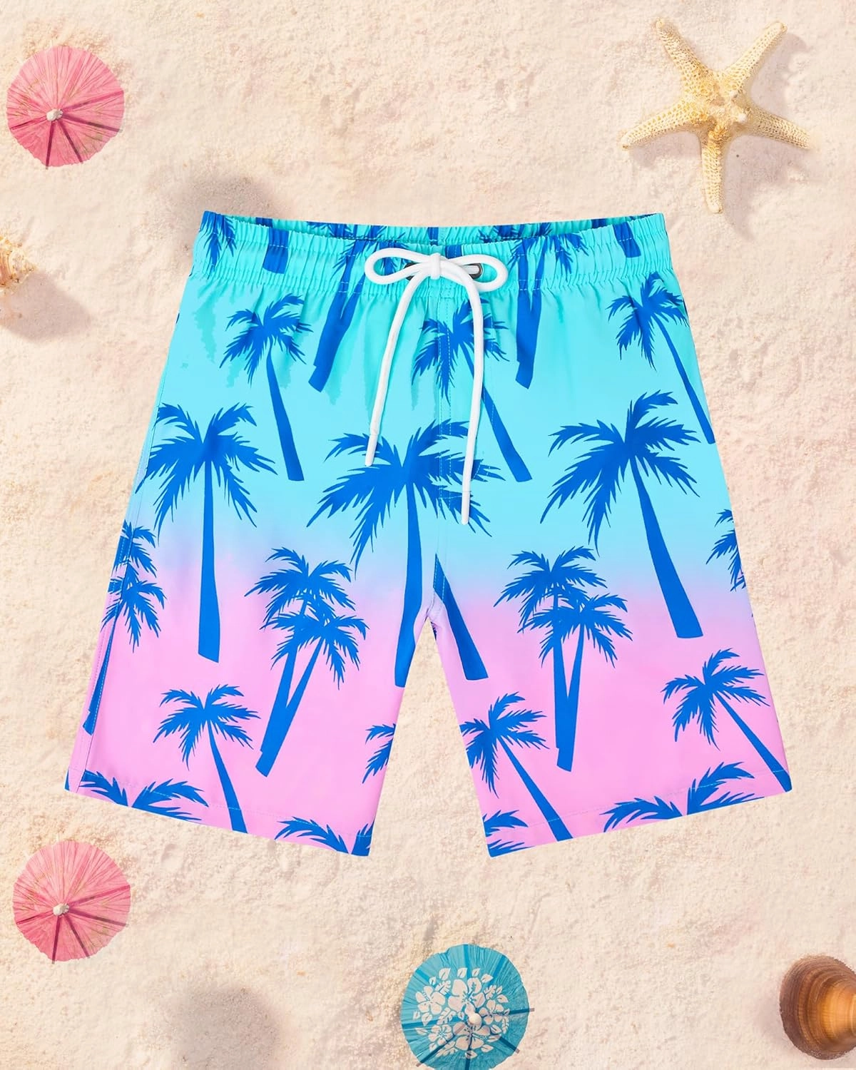 Boys Two Piece Rash Guard and Swim Trunks Outfit Set Kids Short Sleeve Swimsuit