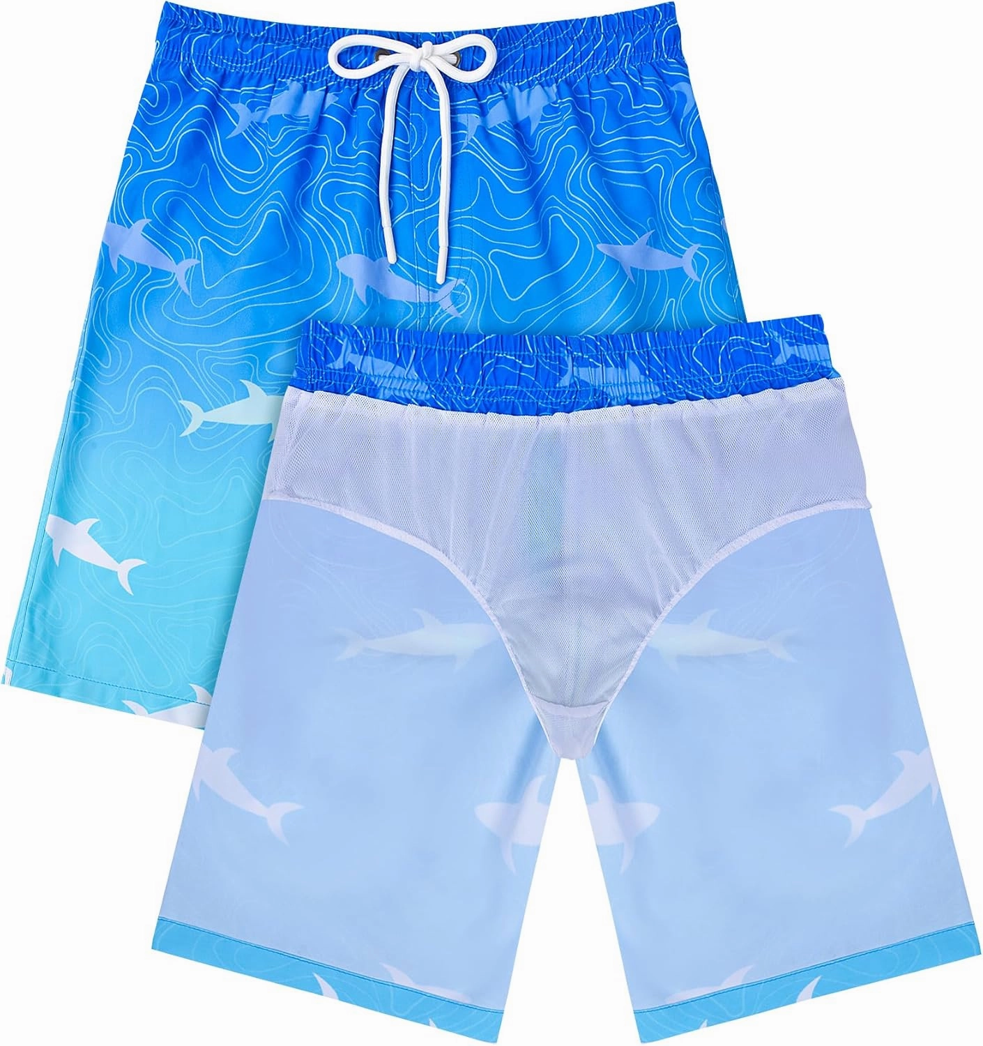Boys Two Piece Rash Guard and Swim Trunks Outfit Set Kids Short Sleeve Swimsuit