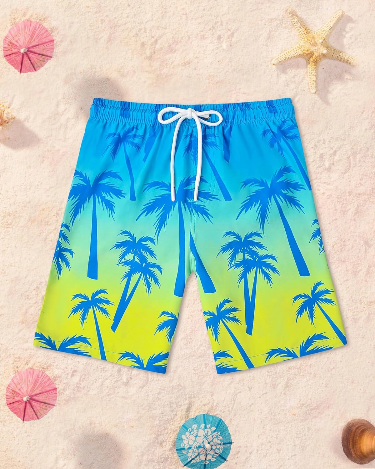 Boys Two Piece Rash Guard and Swim Trunks Outfit Set Kids Short Sleeve Swimsuit