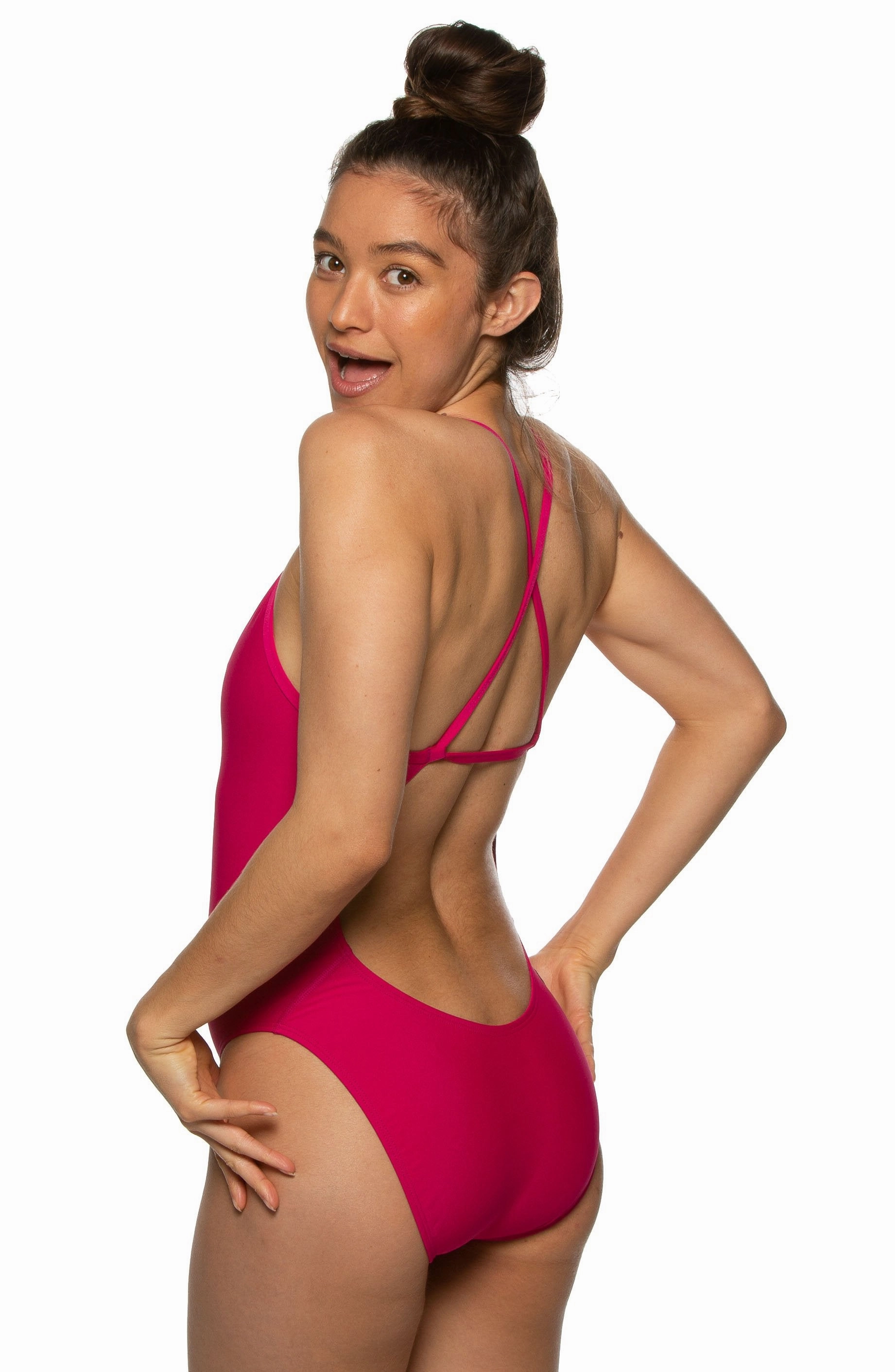 Brandon 2 One Piece Swimsuit - Dragon Fruit