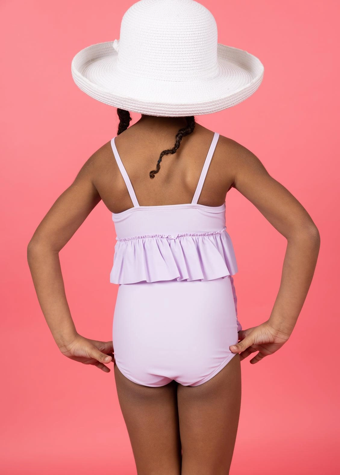 Bright Lilac | Mini Down in Front Ruffle Bottoms