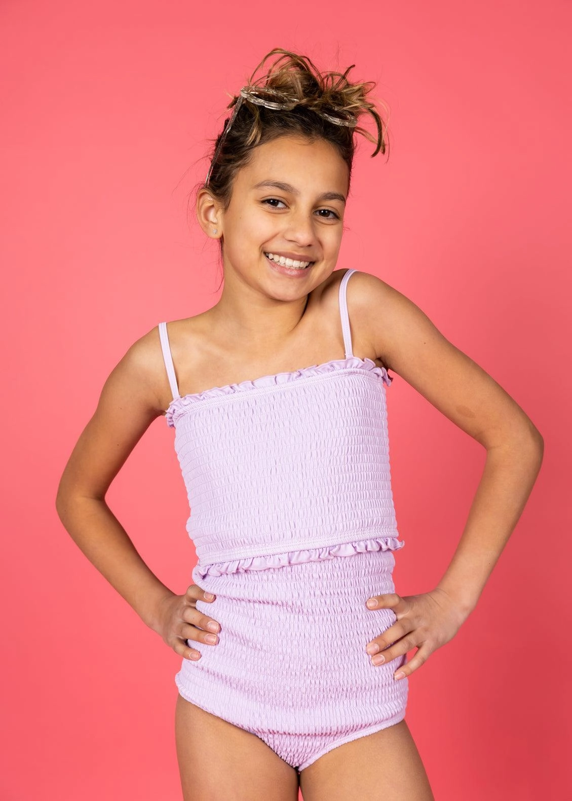 Bright Lilac | Youth Smocked Bottoms