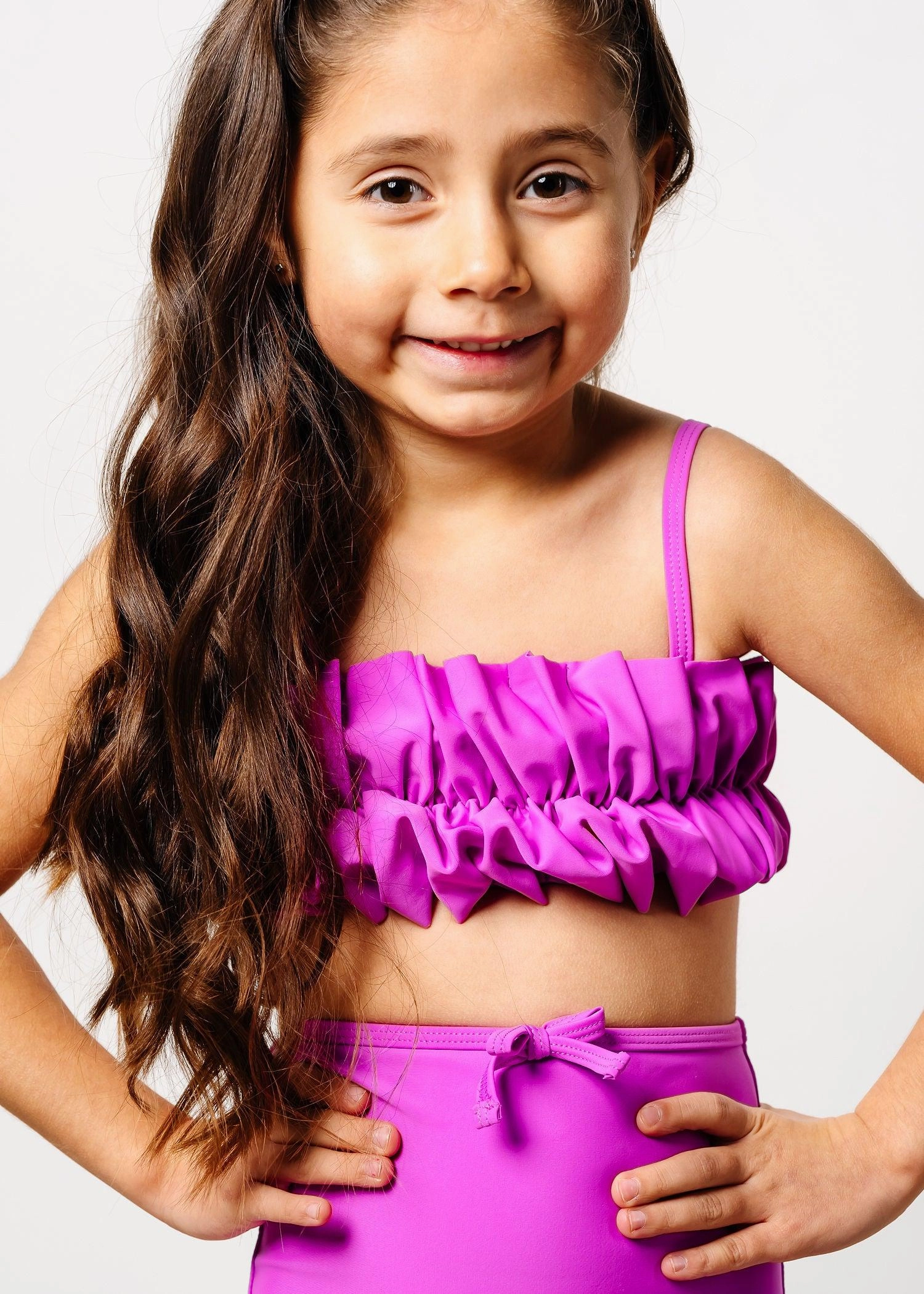 Brilliant Violet | Mini Oversized Ruffle Top