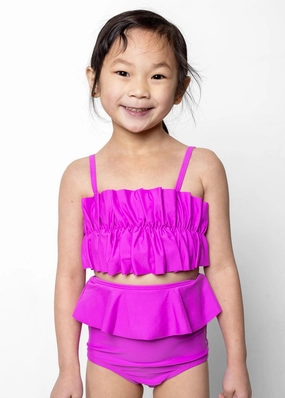 Brilliant Violet | Mini Peplum Bottoms