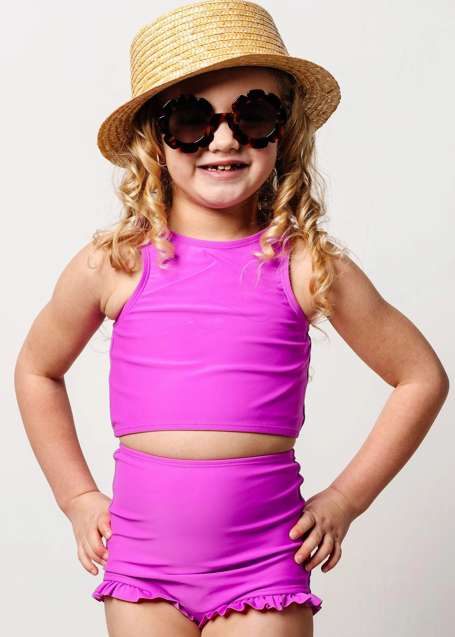 Brilliant Violet | Mini Racer Back Top